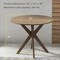 Costway Modern Round Wood Dining Table 35'' W/ Solid Wood Legs& Base for Home, Office